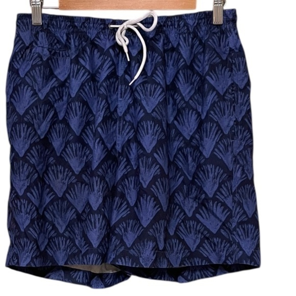 Trunks Surf & Swim Co. Navy Blue & Blue Swim Trunk Board Shorts
